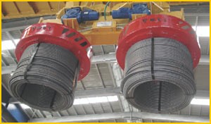 palonnier  lectroaimants pour rouleaux de fil